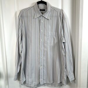 Canali Striped Men’s Shirt‎ Multi Color Italian Button Down Causal Size XL